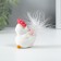 Souvenir Polystone "White Cockerel with pink egg" 5x4x6.5 cm