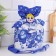 Hall on the kettle "lady", medium, gzhel