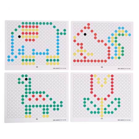 Magnetic tablet for drawing "dinosaurus", mosaic, 10 cards-9