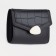 Women's wallet on the button, black color