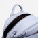 Women's backpack made of artificial leather with a zipper, 4 pockets, bag, gray-blue color