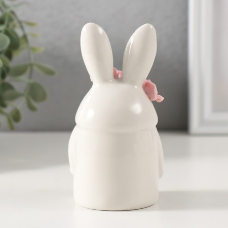 Souvenir Ceramics "Dwarf White with roses on a hat" 5.5x5.2x10.3 cm-2