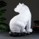 New Year's figure "Bear sitting" White, 40x50x56cm