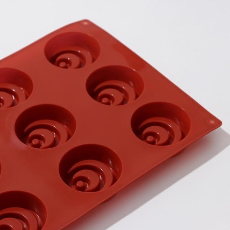 Baking uniform “Sunrise”, silicone, 12 cells, 29 × 17 × 2 cm, cell 4.7 cm, depth 1.7 cm-3