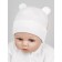 Children's cap Amarobaby Fashion Bear, size 46-48, Milk color