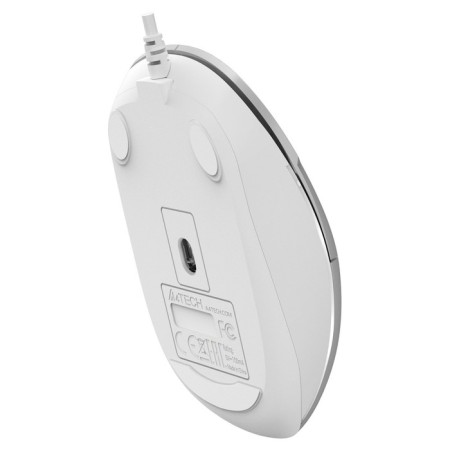 Mouse A4Tech FSTYLER FM26S silver/white optical (2000DPI) Silent USB for laptop (4 103385-8