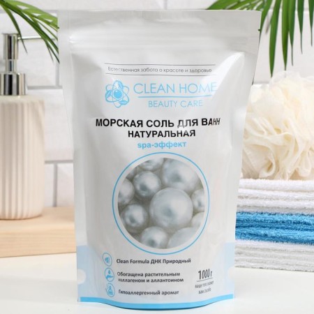 Sea salt for baths Clean Home SPA effect, natural, 1000 g