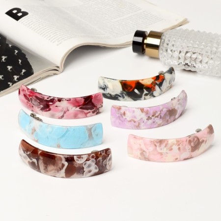 Halfish hair clip "MIRIAM" 9x2.5 cm, mix-2