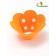 Veterinary collar made of felt "chamomile", size m, orange