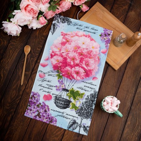 Towel kitchen shade "Magic Spring" 34x60 cm, martial, 100% cotton, 160 g/m