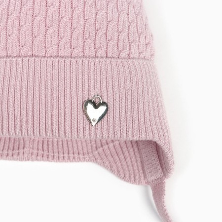 A hat for a girl, the color is light lilac, size 40-42 cm-1