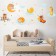 Sticker Plastic Interior color "Sleeping animals on the clouds" 40x60 cm