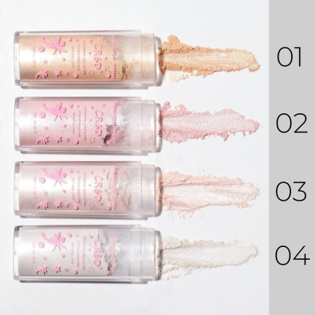 Highlighter flickering for the face and body shade No. 2-4