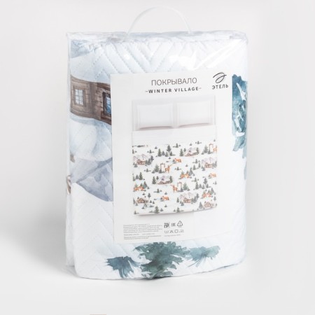New Year. Cover "Etel" 1.5 joint venture Winter Village, 145x210cm, microfiber-3