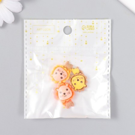 Decor for creativity plastic "lioners" mix 2.1x1.5 cm-5