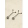 Crying clip "Crystal" ball, color mix (indivisible packing 12 pcs., Price per pcs.)