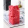 Aromatic decorative candle "openwork", red, 6x6x12 cm, garden berries