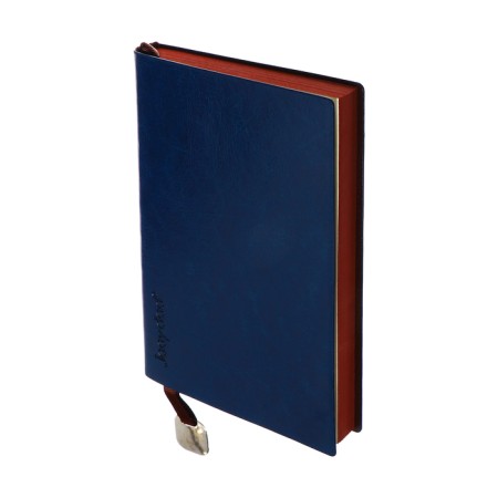 Organizer, A6, 116 sheets, cage, leatherette cover, brown cut, blue-1
