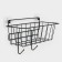 Basket with 2 hooks, 31.5 × 13 × 20 cm, black color