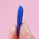 Follow nails, 24 pcs, ballerina shape, dark blue color