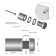 Remote holder for plates, 12x25 mm, color matte nickel, set of 10 pcs.