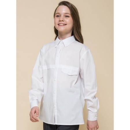 Blouse for girls, height 128 cm, white color