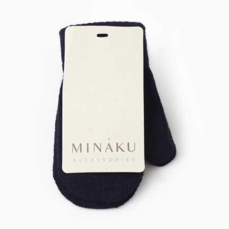 Baby mittens minku, dark blue color, 13.5 cm-3
