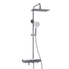 The shower system wasserkraft a113.069.127.ch Thermo, tropical shower, thermostat, chrome