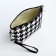 Cosmetic bag with lightning, white/black color