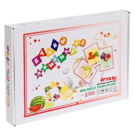 Magnetic set "Letters sticking. Fruits"