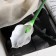 Artificial flower "calla" 7x65 cm, white
