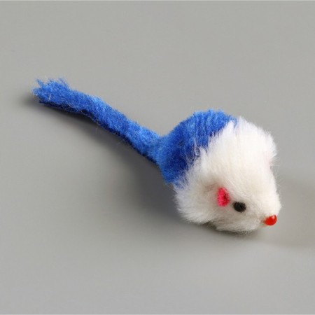 Toy for cats "Small mouse" two -tone, 5 cm, packing 60 pcs, mix of flowers-1