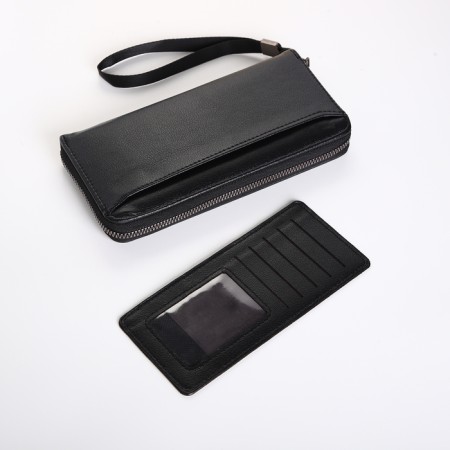 Male purse-clate on a zipper, black color-5