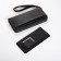 Male purse-clate on a zipper, black color