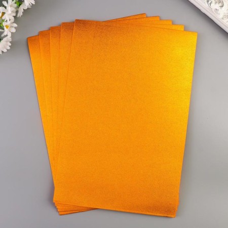 Foamiran metallized "copper" 2 mm format A4 set of 5 sheets-2