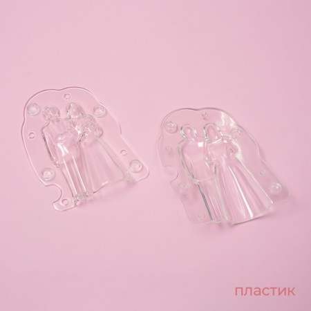 Mold for pouring chocolate Konfinetta "newlyweds", plastic, 13.5 × 9.5 × 4.6 cm, transparent-1