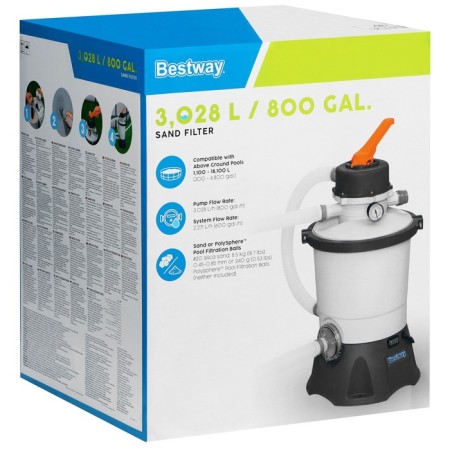 Filter pump for pools Pesopochny, 220-240V, 3028 l/h, 58515 Bestway-6