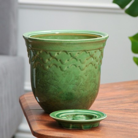 Pot Flower Uta No. 3, Green 2.5 L-1
