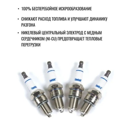 Finwhale F501 2101-07 spark plugs, set 4 pcs analog: 241235563, W20EP -U, 2166