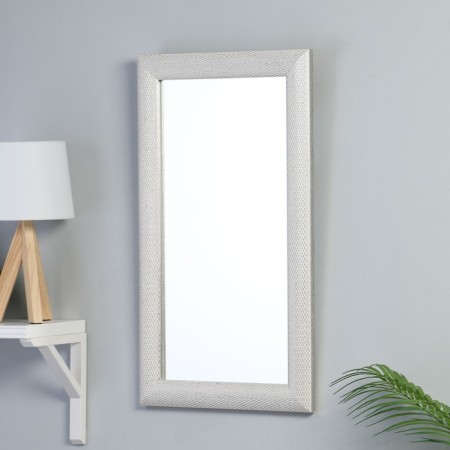 Wall mirror, rectangular white 38.8x68.8x2.5cm