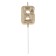 Candle in the cake on the skewer "Almaz", the number "6", champagne, 4.8x2.6 cm