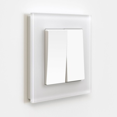 Switch W1120061, two -key, white matte-1