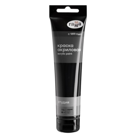 Acrylic artistic art 110 ml, gamma "Studio", No. 701 Black