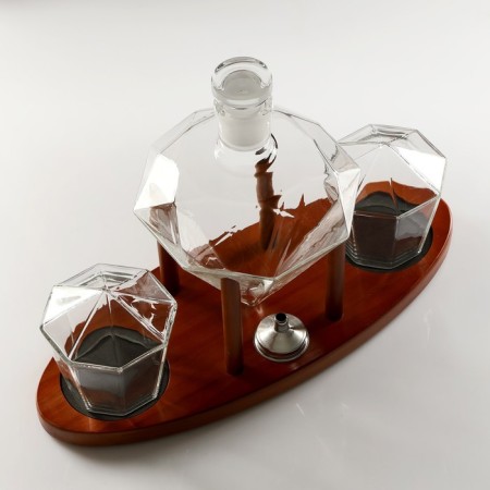 Mini -bar Rubin, on a stand, skeleton - 880 ml, glasses - 200 ml, 32.5 x 13 x 23.5 cm-2