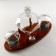 Mini -bar Rubin, on a stand, skeleton - 880 ml, glasses - 200 ml, 32.5 x 13 x 23.5 cm