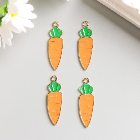 Decor for creativity Metal "Carrots" Emal 3x1.1 cm-1
