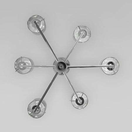 Ceiling Lamp Eurosvet Pluto 60156/6, E14, 6x40W, 660x660x520 mm, chromium color-2