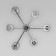 Ceiling Lamp Eurosvet Pluto 60156/6, E14, 6x40W, 660x660x520 mm, chromium color