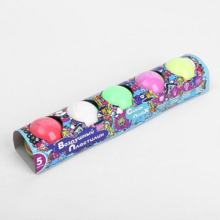 Set of air plasticine in capsule, 5 colors-1
