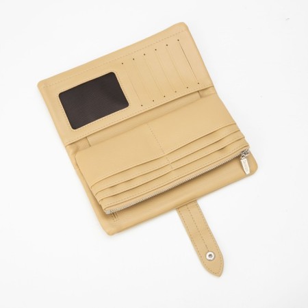 Women's wallet on the button, mustard color-2